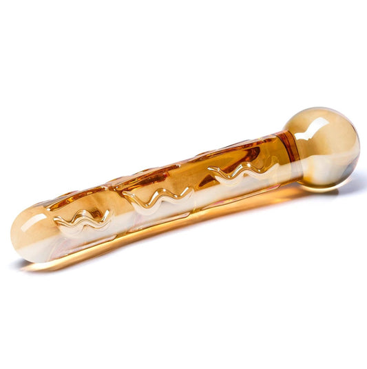 Gläs 7.5" Orange Tickler Glass Dildo