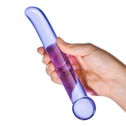 Gläs 6.75" Purple G-Spot Dildo