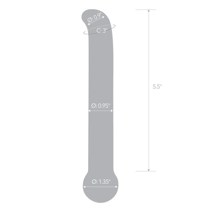 Gläs 6.75" Purple G-Spot Dildo