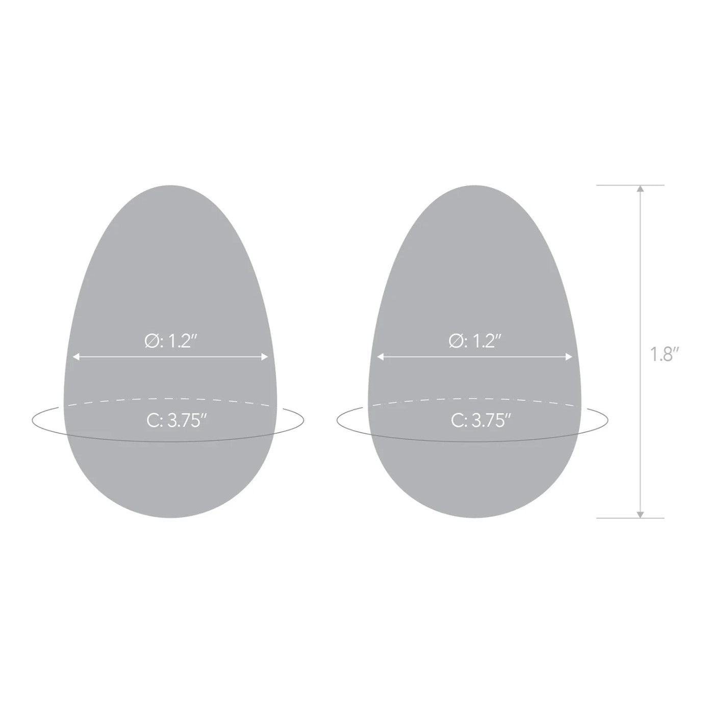 Gläs 2-Piece Glass Yoni Egg Set