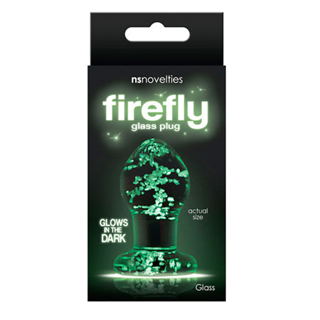 Firefly Glow-in-the-Dark Glass Anal Plug