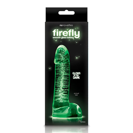 Firefly Smooth Glass Ballsey 4 in. Dildo Clear-0