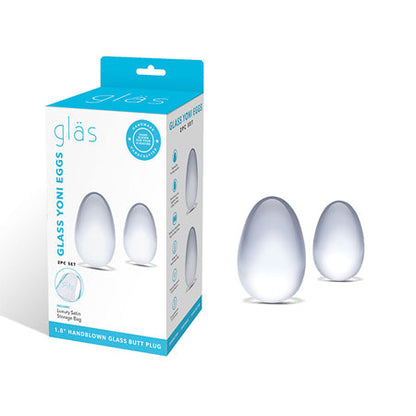 Gläs 2-Piece Glass Yoni Egg Set