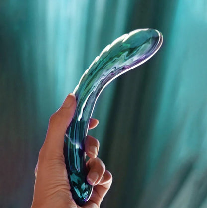 Kalii Ribbed Glass G-Spot Dildo