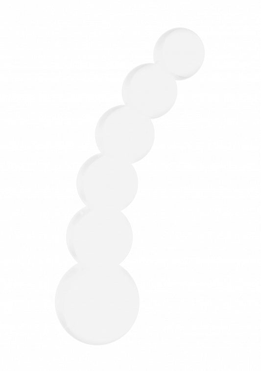 Chrystalino Planets 7" White Curved Glass Wand