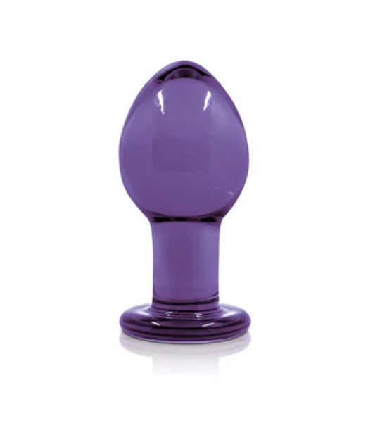 Crystal 3.5" Medium Purple Glass Anal Plug