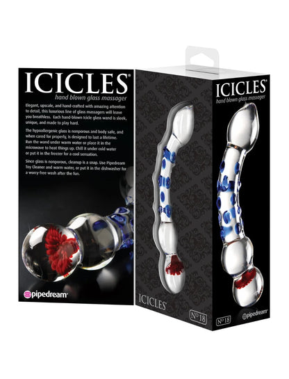 Icicles No. 18 7.5" Curved Glass Dildo