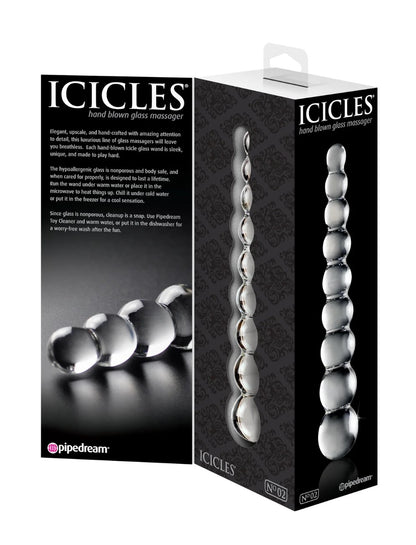 Icicles No. 2 8.5" Beaded Glass Dildo