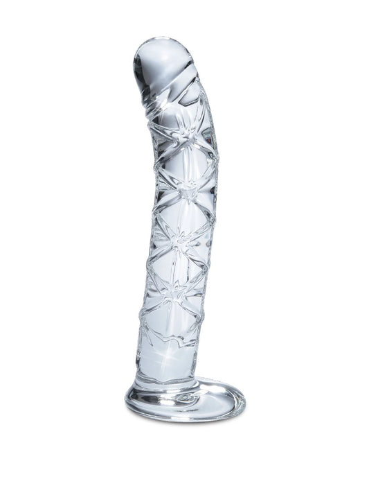 Icicles No. 60 6.5" Curved Ribbed Glass Dildo