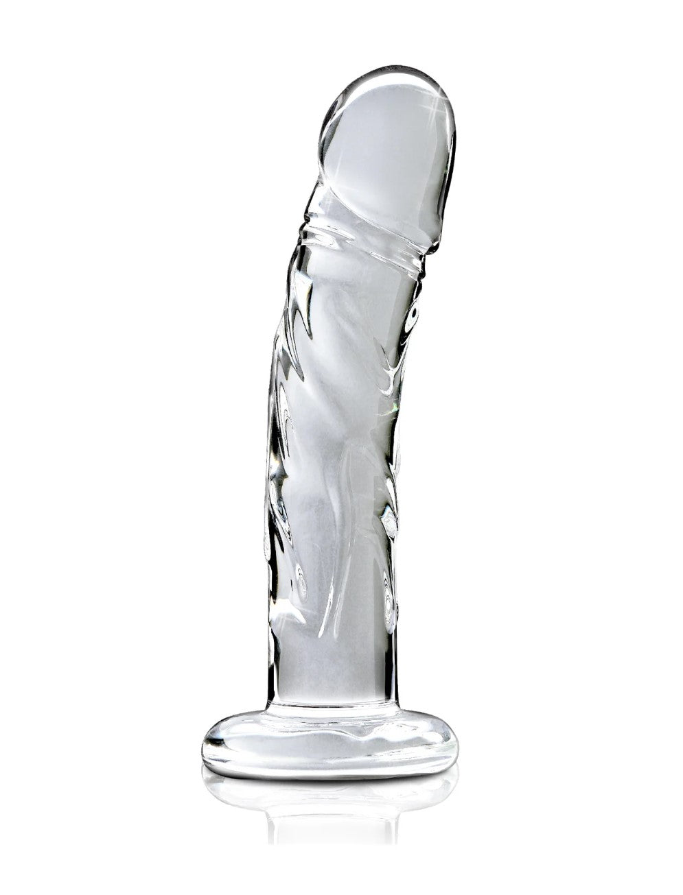 Icicles No. 62 Curved Realistic 6.5 in. Glass Dildo