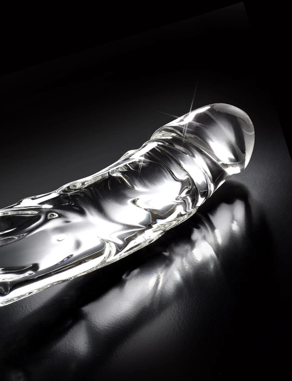 Icicles No. 62 Curved Realistic 6.5 in. Glass Dildo
