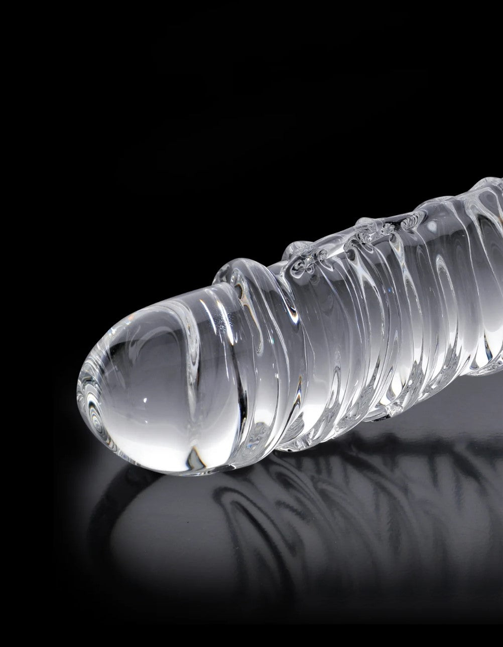 Icicles No. 63 8.5" Ribbed Glass Dildo