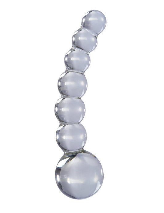 Icicles No. 66 4.75" Clear Beaded Glass Dildo