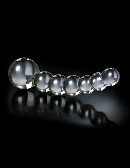 Icicles No. 66 4.75" Clear Beaded Glass Dildo