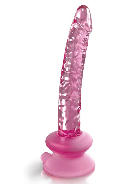 Icicles No. 86 7" Realistic Pink Glass Dildo