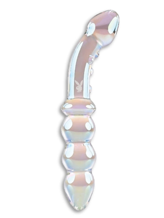 Playboy Jewels 6.75" Double Glass Dildo