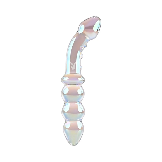 Playboy Jewels 6.75" Double Glass Dildo