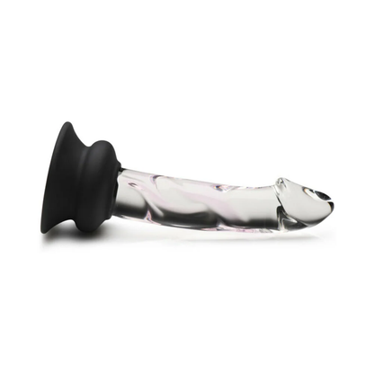 Pleasure Crystals 5.6" Glass Dildo with Silicone Base