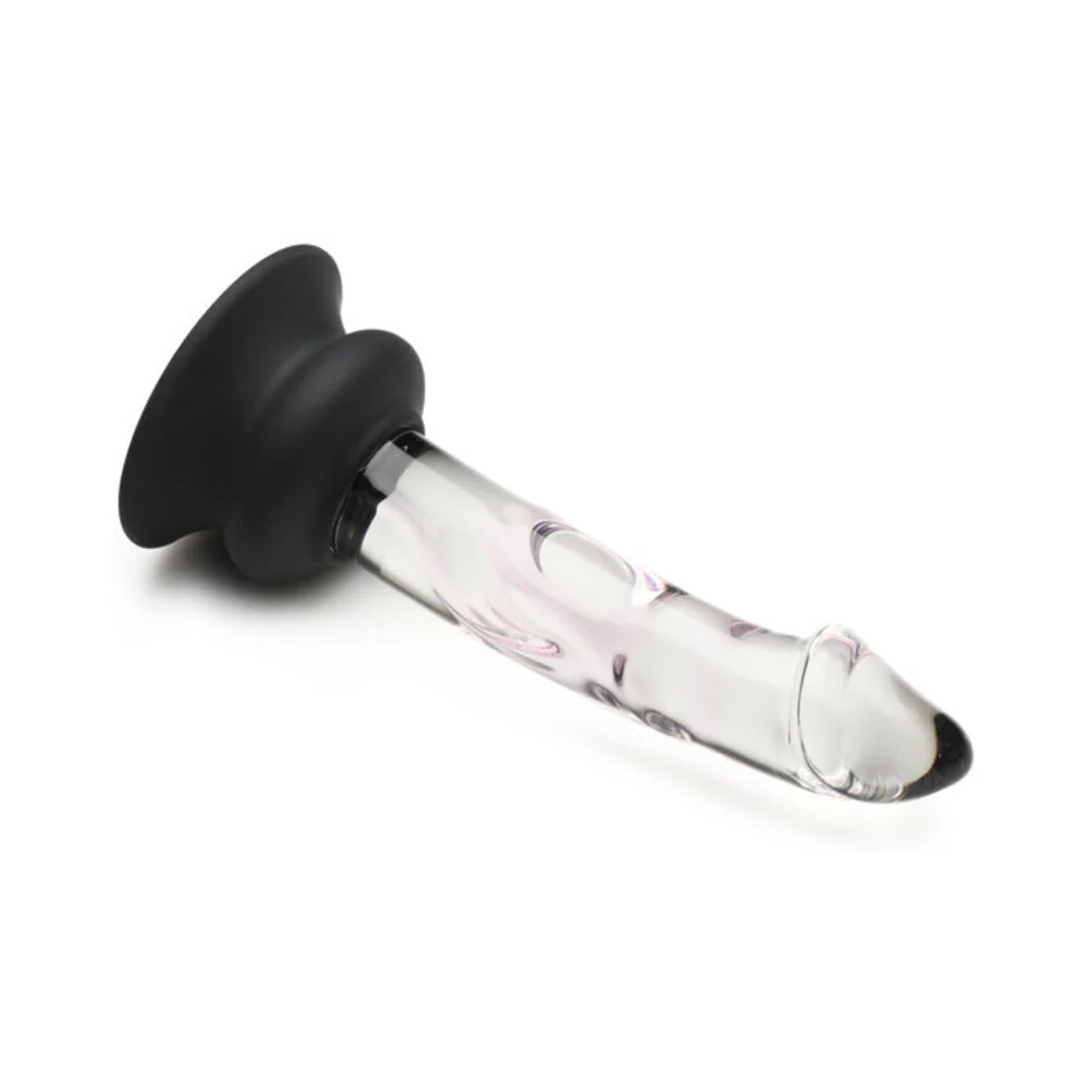 Pleasure Crystals 5.6" Glass Dildo with Silicone Base