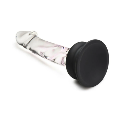 Pleasure Crystals 5.6" Glass Dildo with Silicone Base